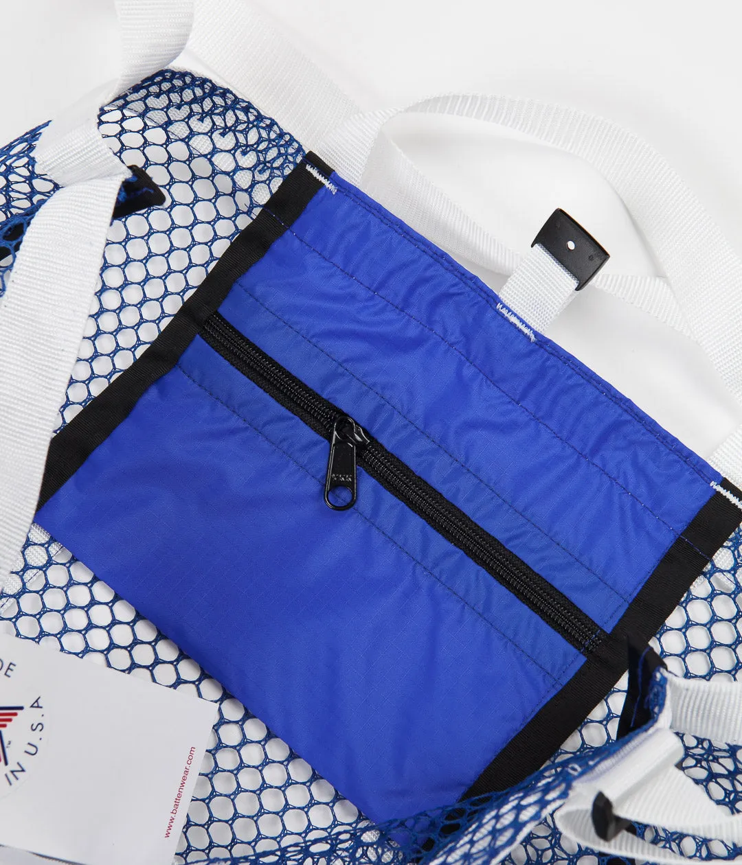 Battenwear Mesh Tote - Royal Blue / White