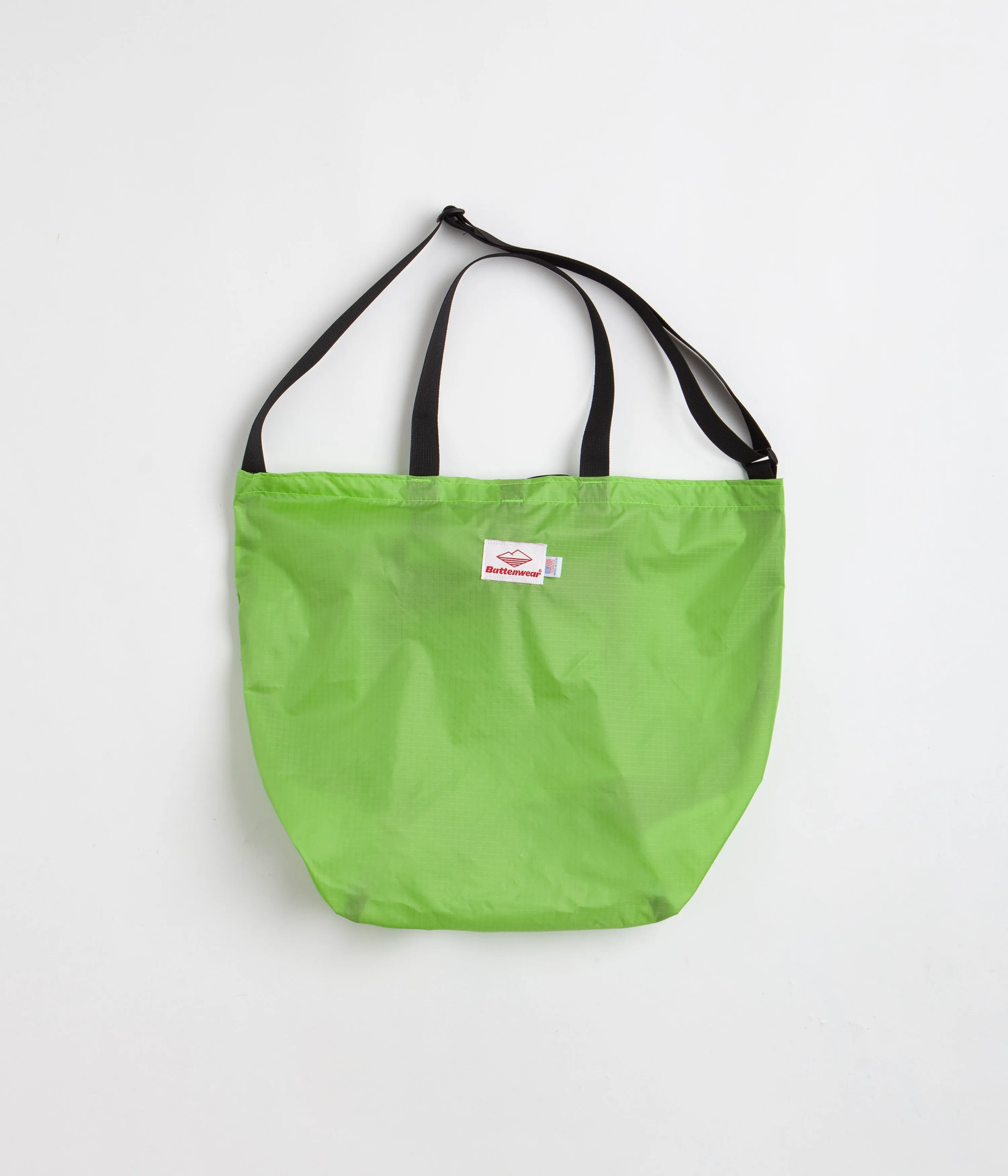Battenwear Packable Tote Bag - Lime Green / Black