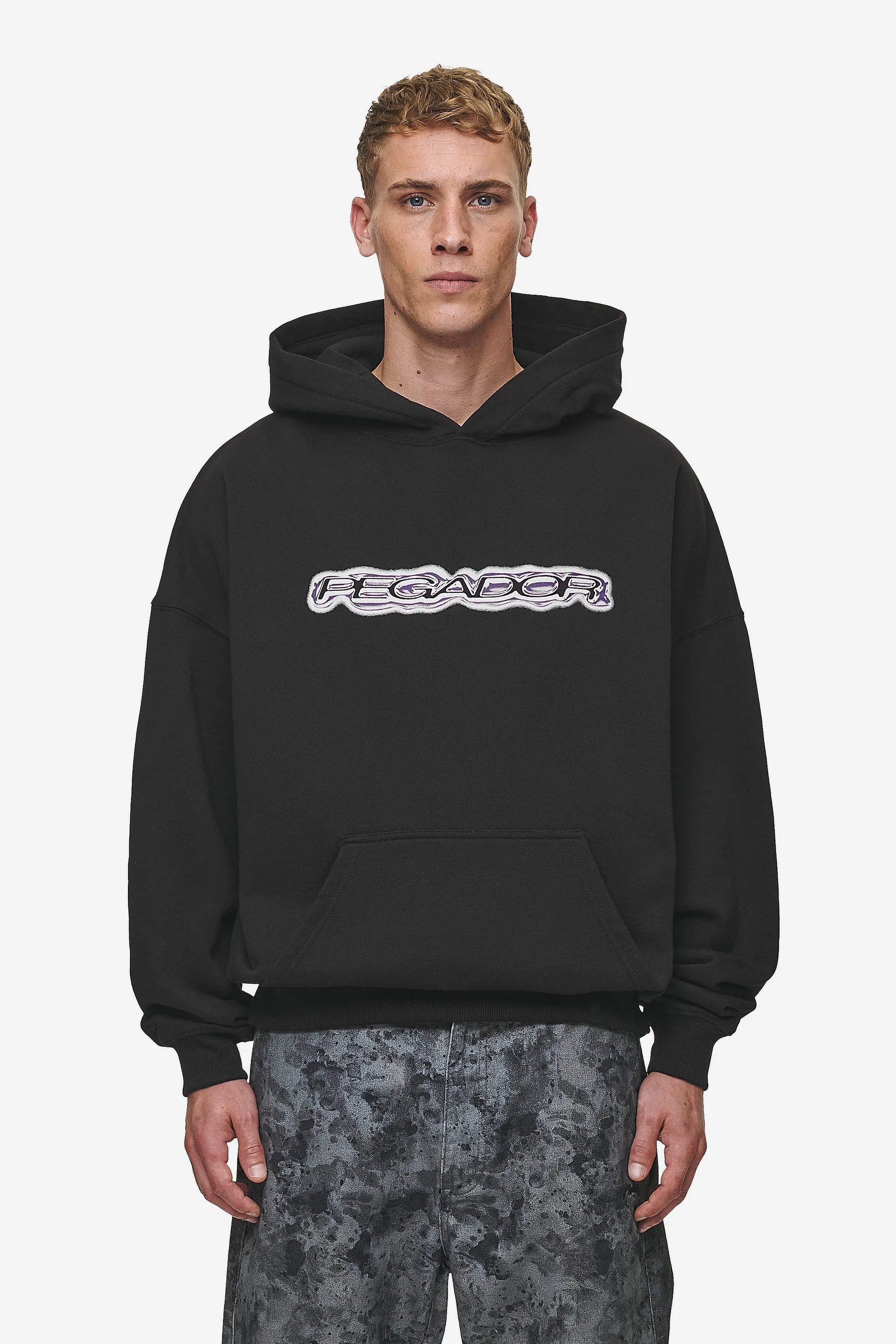 Baxter Boxy Hoodie Washed Black