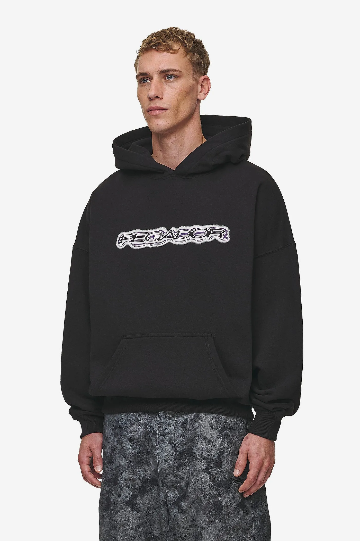 Baxter Boxy Hoodie Washed Black