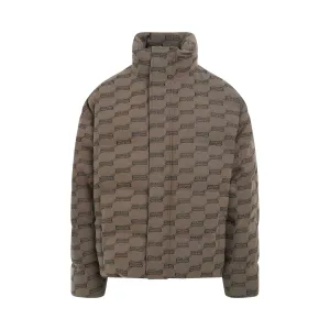BB Monogram Puffer in Beige/Brown