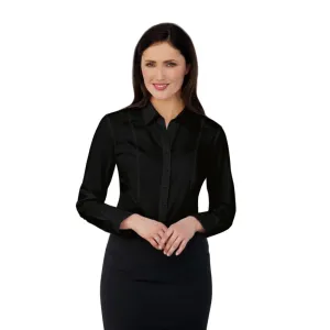 BB708-10 Brook Taverner Ladies Long Sleeve Black Palena Shirt - Size 10
