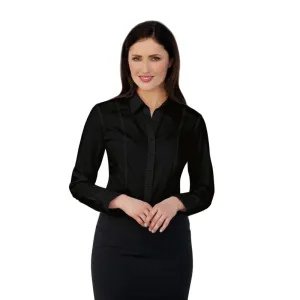 BB708-18 Brook Taverner Ladies Long Sleeve Black Palena Shirt - Size 18