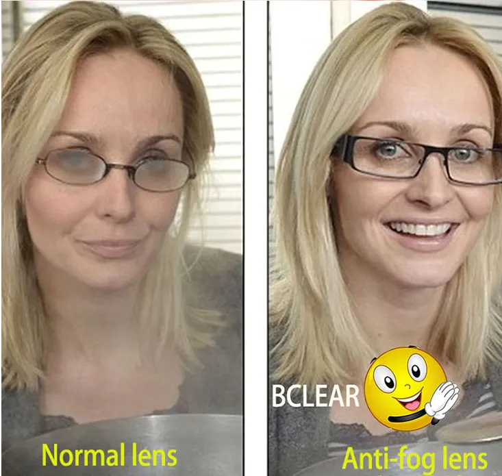 BCLEAR 1.56 Index Aspherical Anti-Fog Anti-Blue Myopic Lenses Color Clear