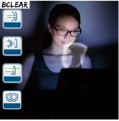 BCLEAR 1.56 Index Aspherical Anti-Fog Anti-Blue Myopic Lenses Color Clear