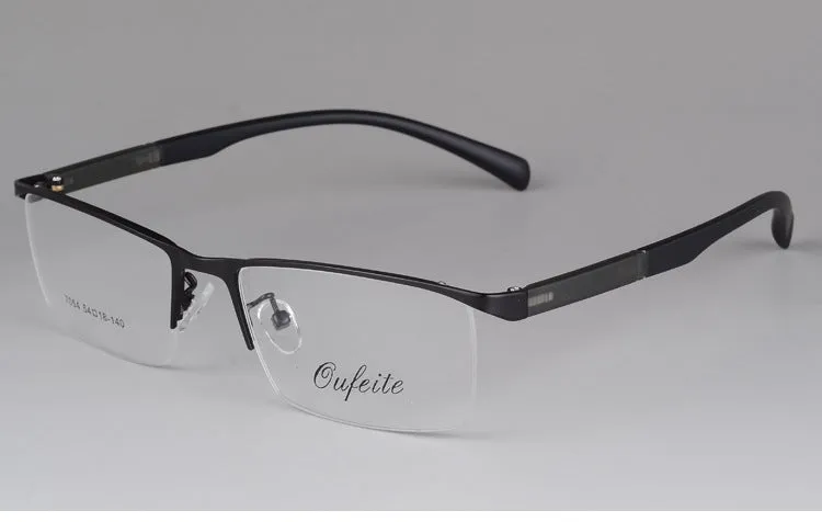 Bclear Men's Eyeglasses Semi Rim Square Alloy