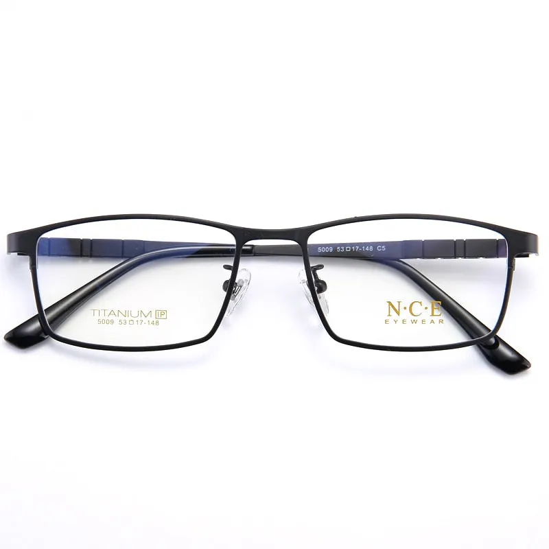 Bclear Men's Full Rim Square Titanium Eyeglasses My5009