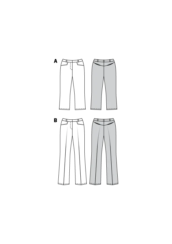 BD6432 Women's Dress Trousers Pattern