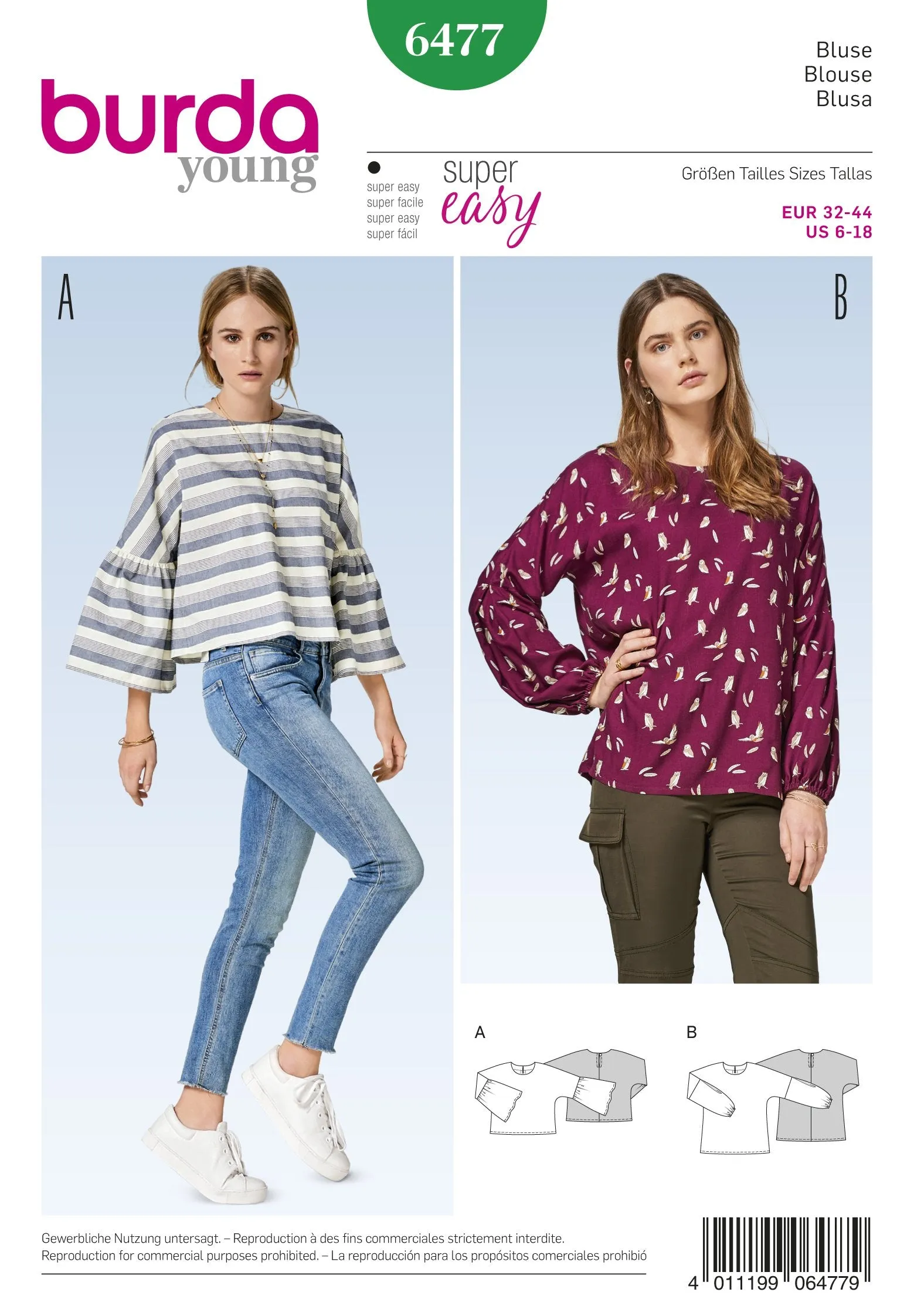BD6477 Women’s Top | Burda Style Pattern