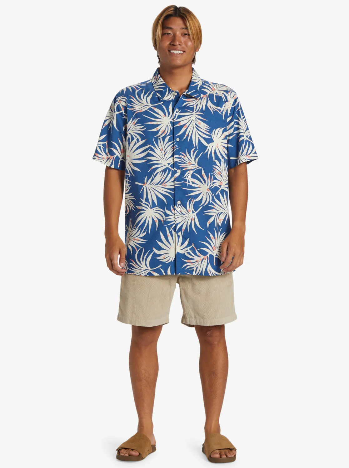Beach Club Casual Short Sleeve Woven Shirt - Monaco Blue Aop Better Ss