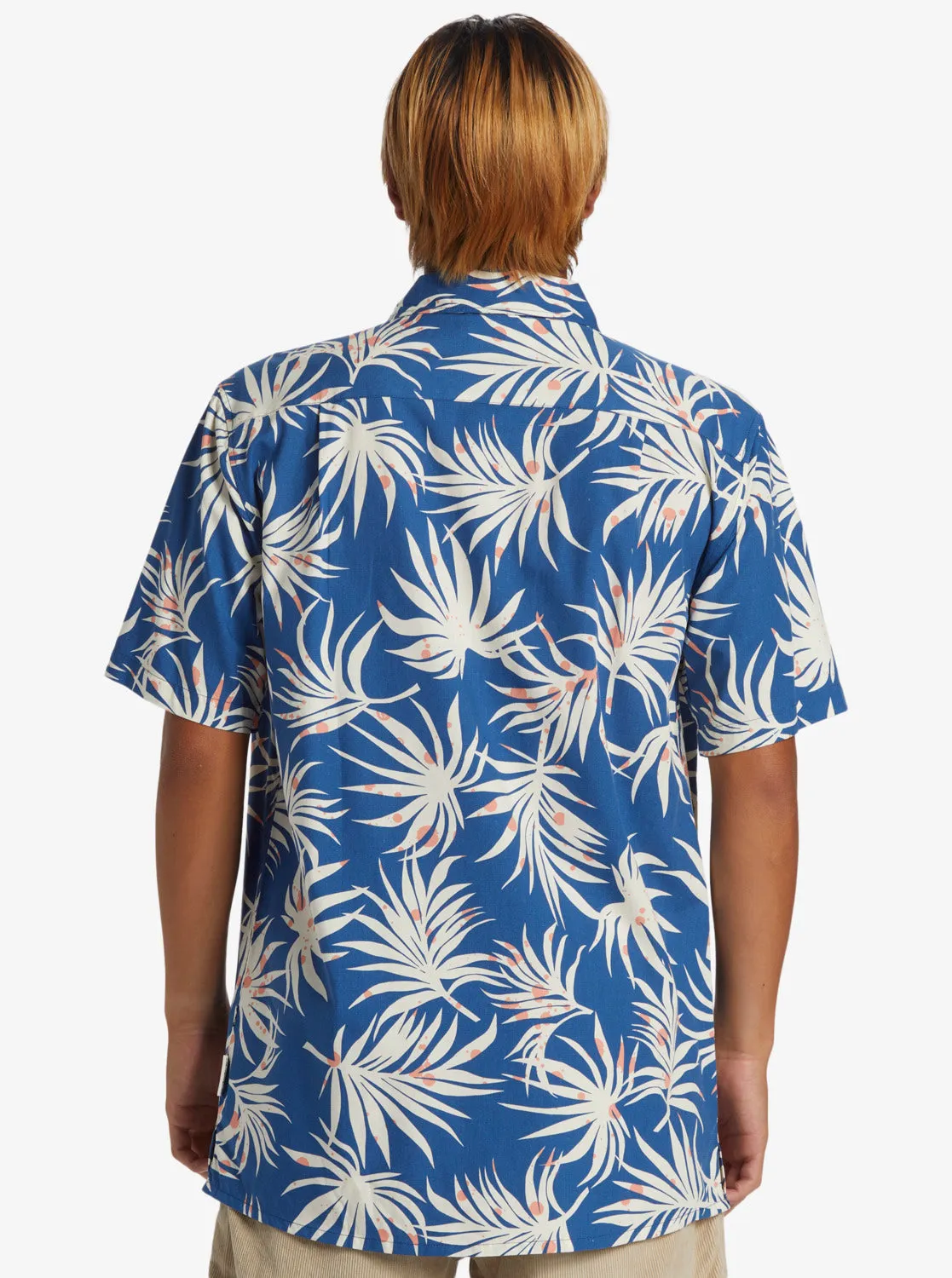 Beach Club Casual Short Sleeve Woven Shirt - Monaco Blue Aop Better Ss