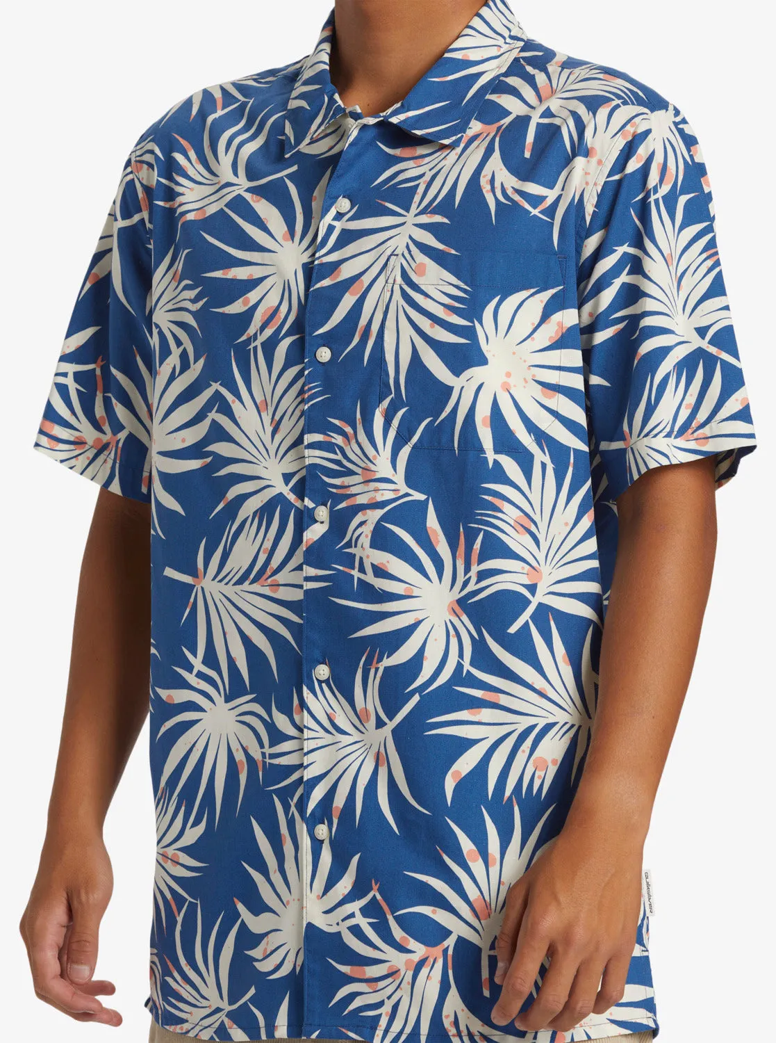 Beach Club Casual Short Sleeve Woven Shirt - Monaco Blue Aop Better Ss