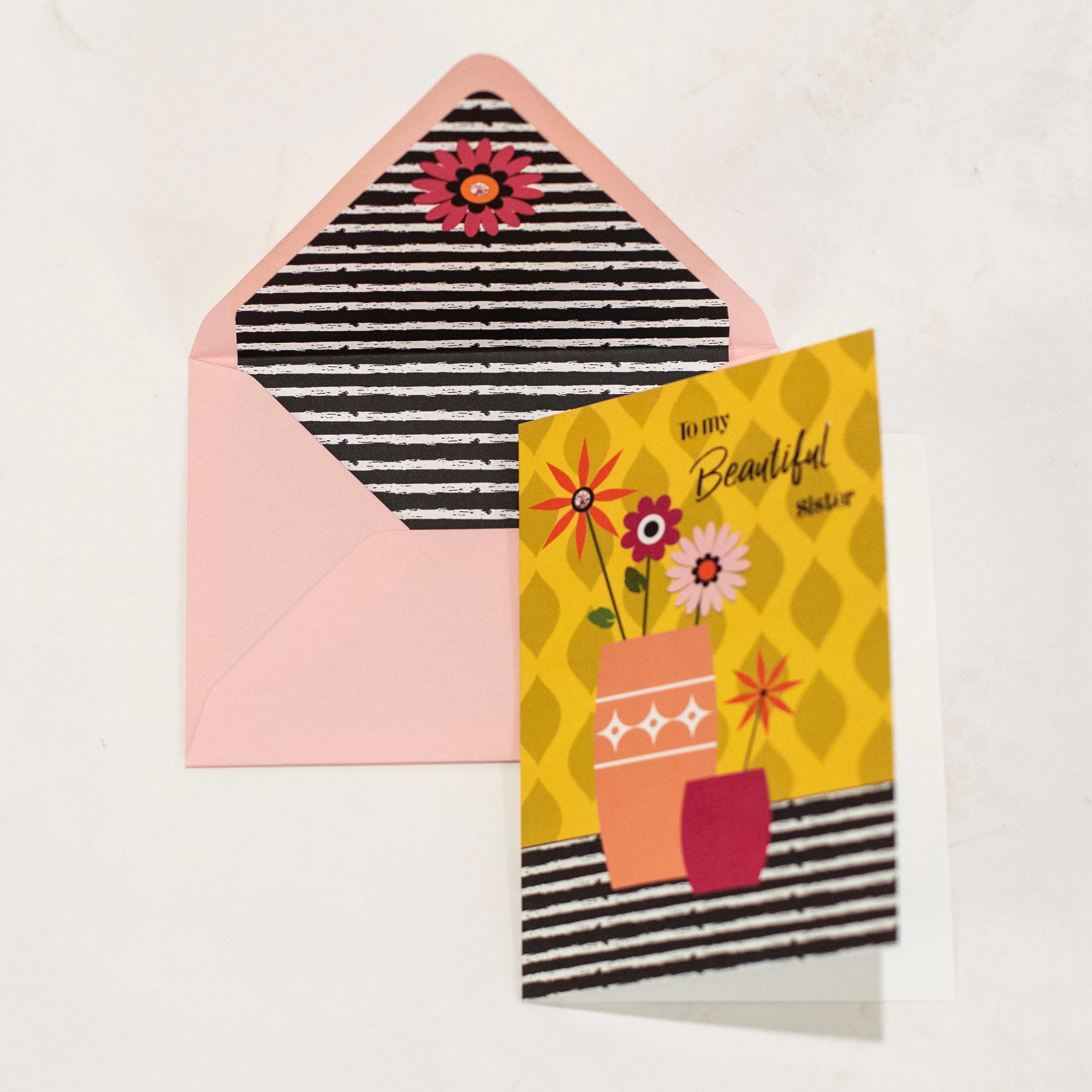 Beautiful Sister Mid century Modern Everyday Greeting Card
