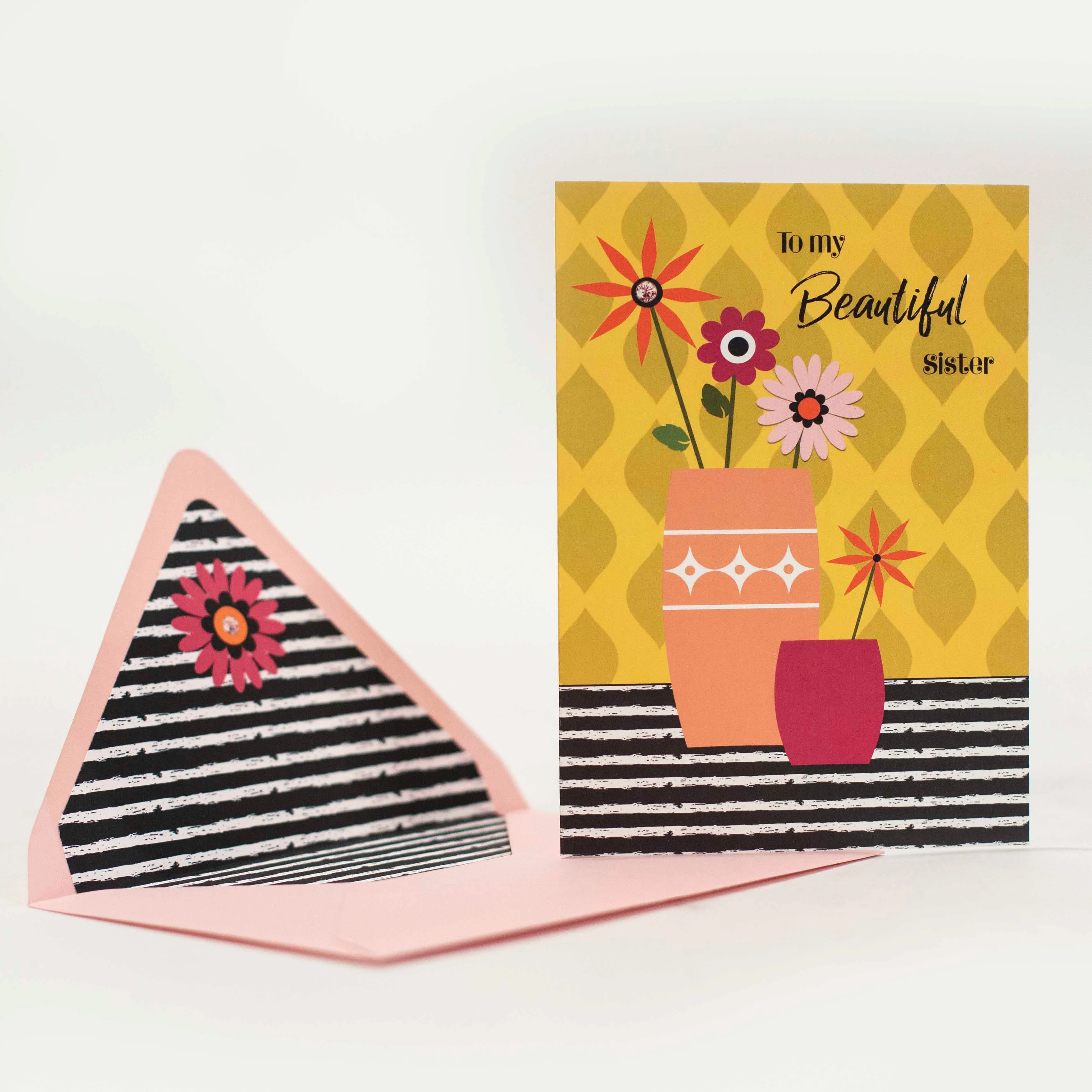 Beautiful Sister Mid century Modern Everyday Greeting Card