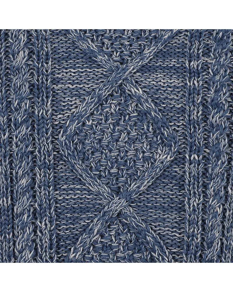 Bebe Blair Blue Cable Jumper - Blue/Grey (Size 000-5)