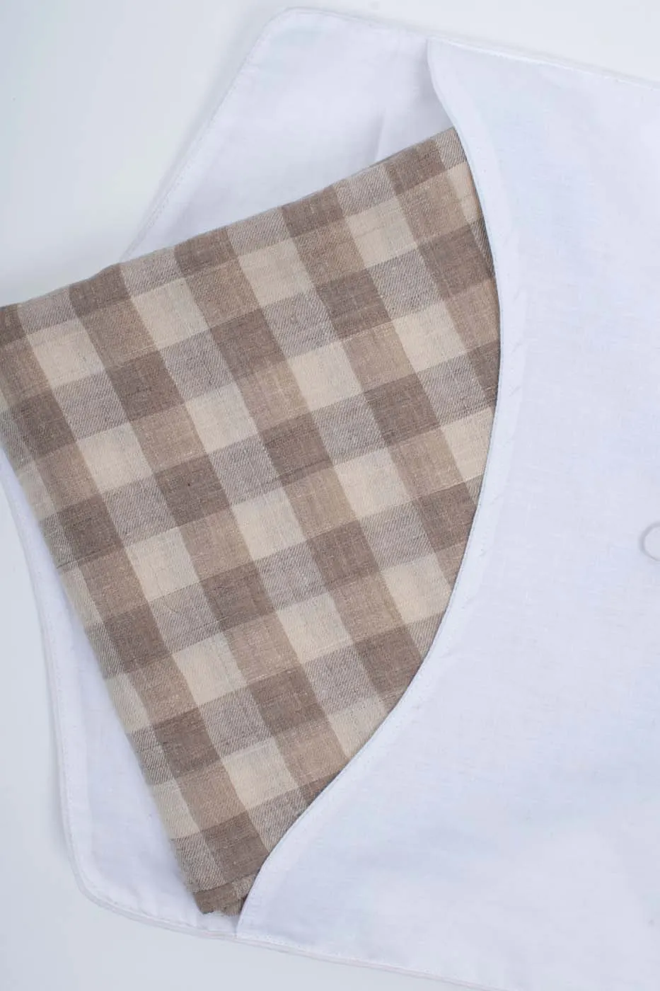 Beige and White Cashmere Shawl - MIANWALI
