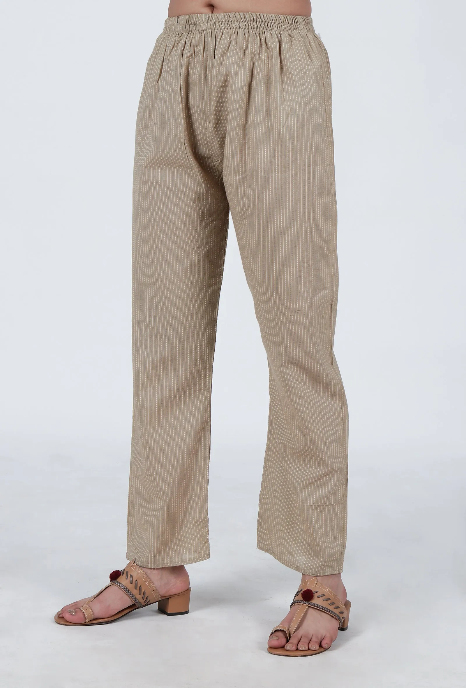 Beige Cotton Pant
