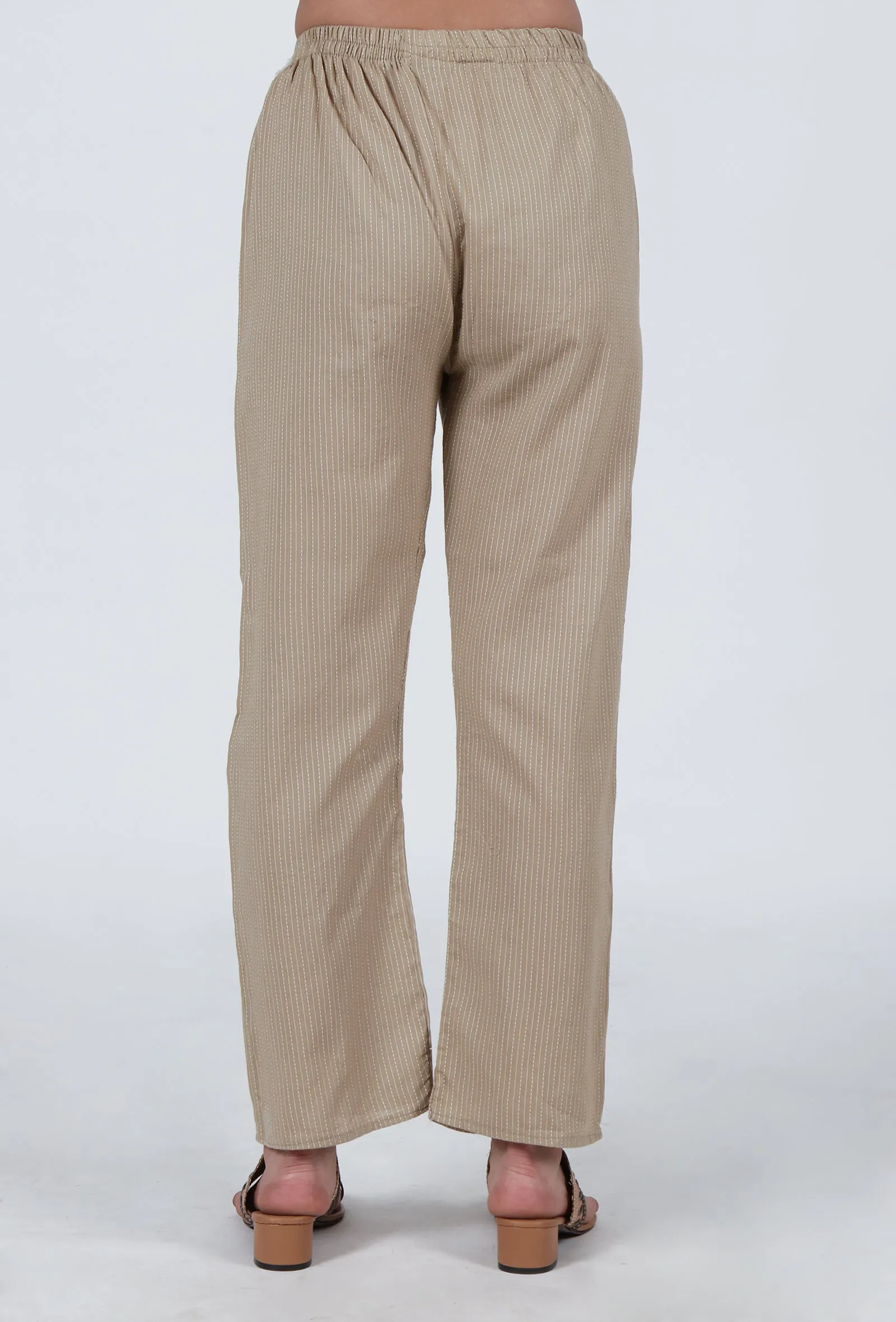 Beige Cotton Pant