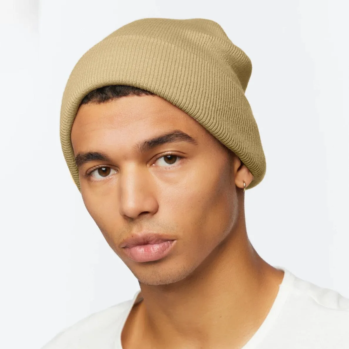 Beige Fisherman Beanie
