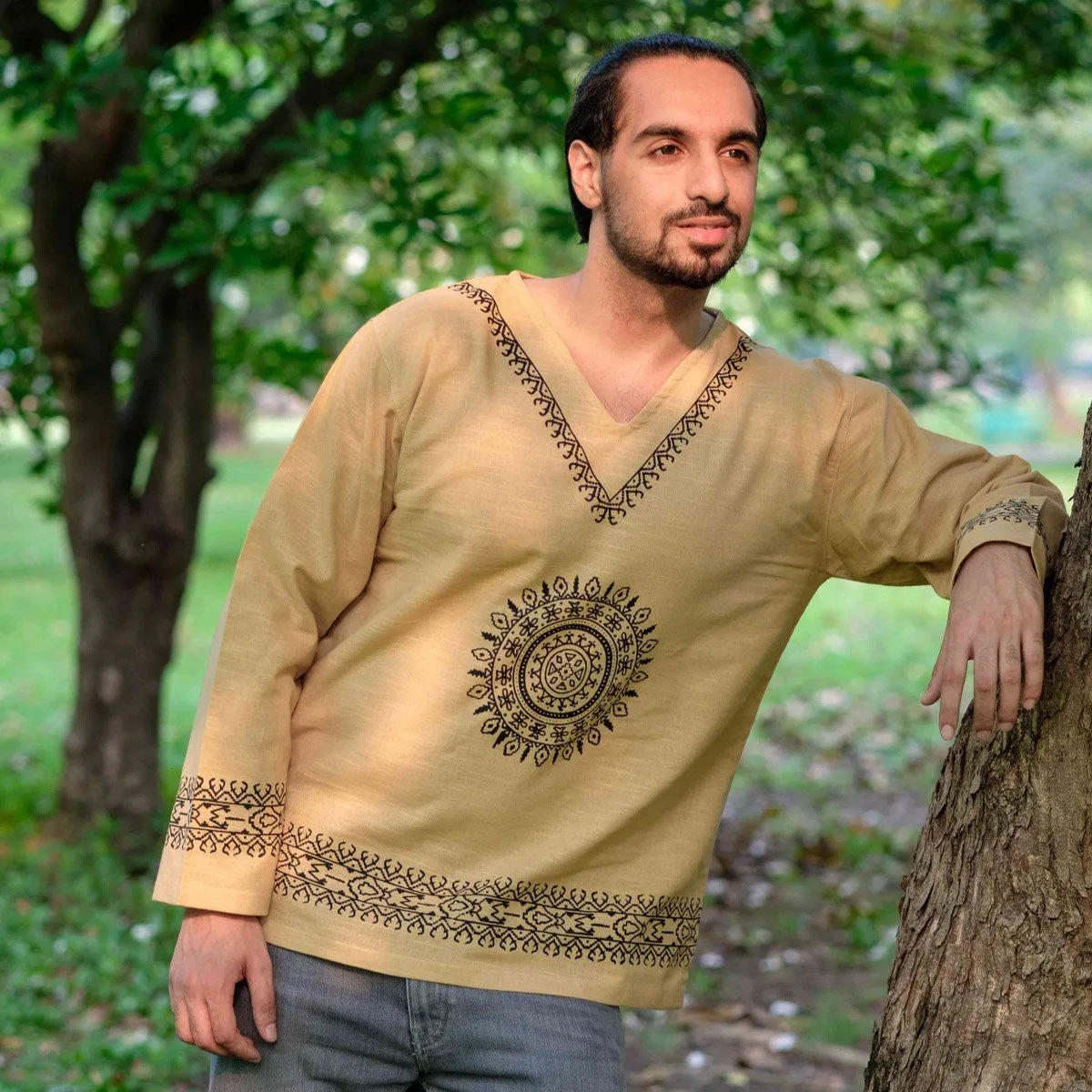 Beige Mandala Shirt