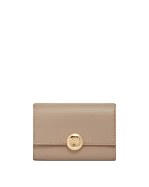 Beige Pebble Small Wallet