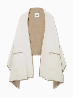 Beige wool shawl