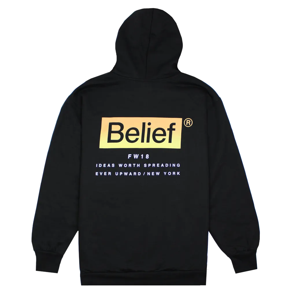 Belief NYC Box Logo Hoodie Black
