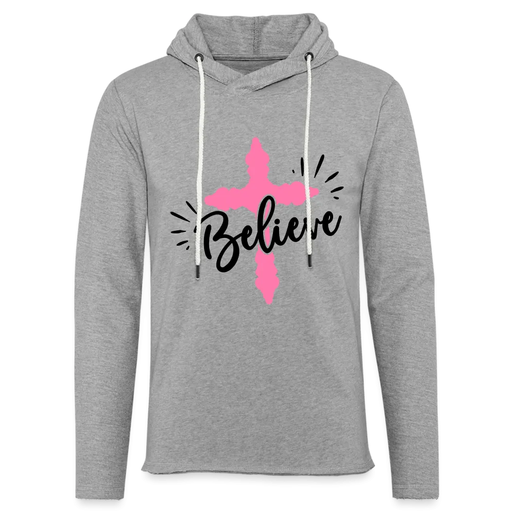 Believe Hoodie (Religious Cross in Pink)