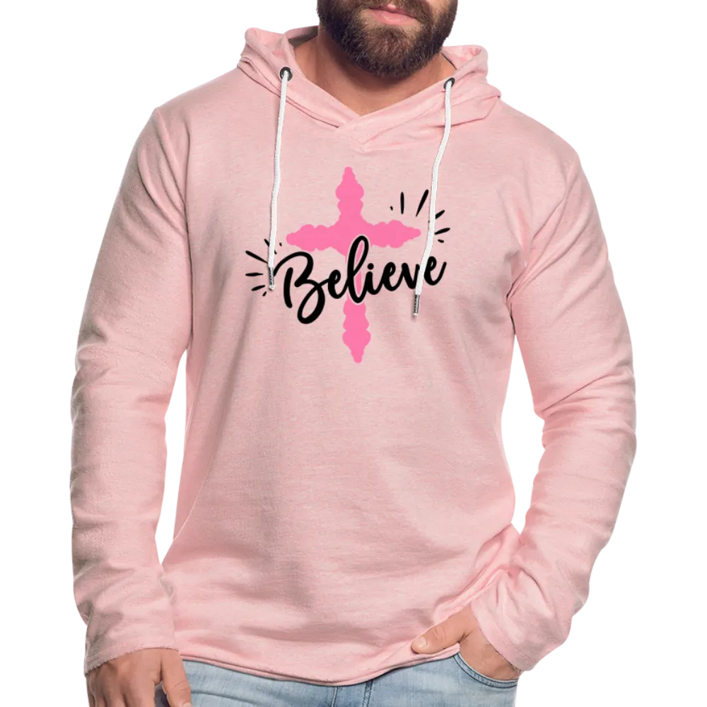 Believe Hoodie (Religious Cross in Pink)