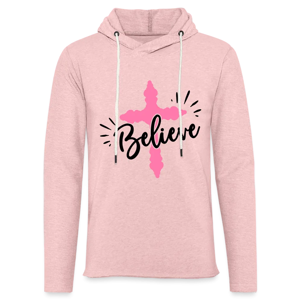 Believe Hoodie (Religious Cross in Pink)