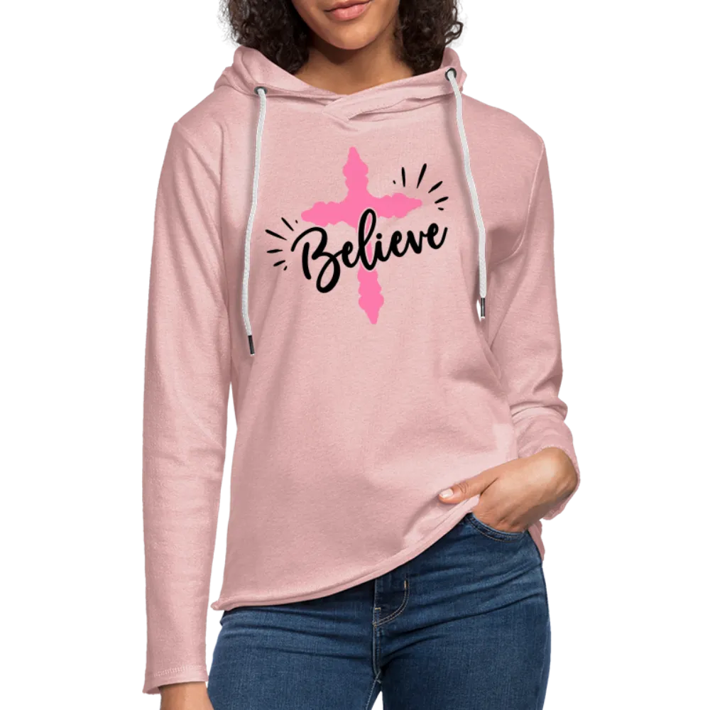 Believe Hoodie (Religious Cross in Pink)