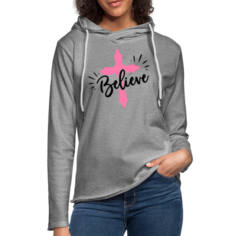 Believe Hoodie (Religious Cross in Pink)