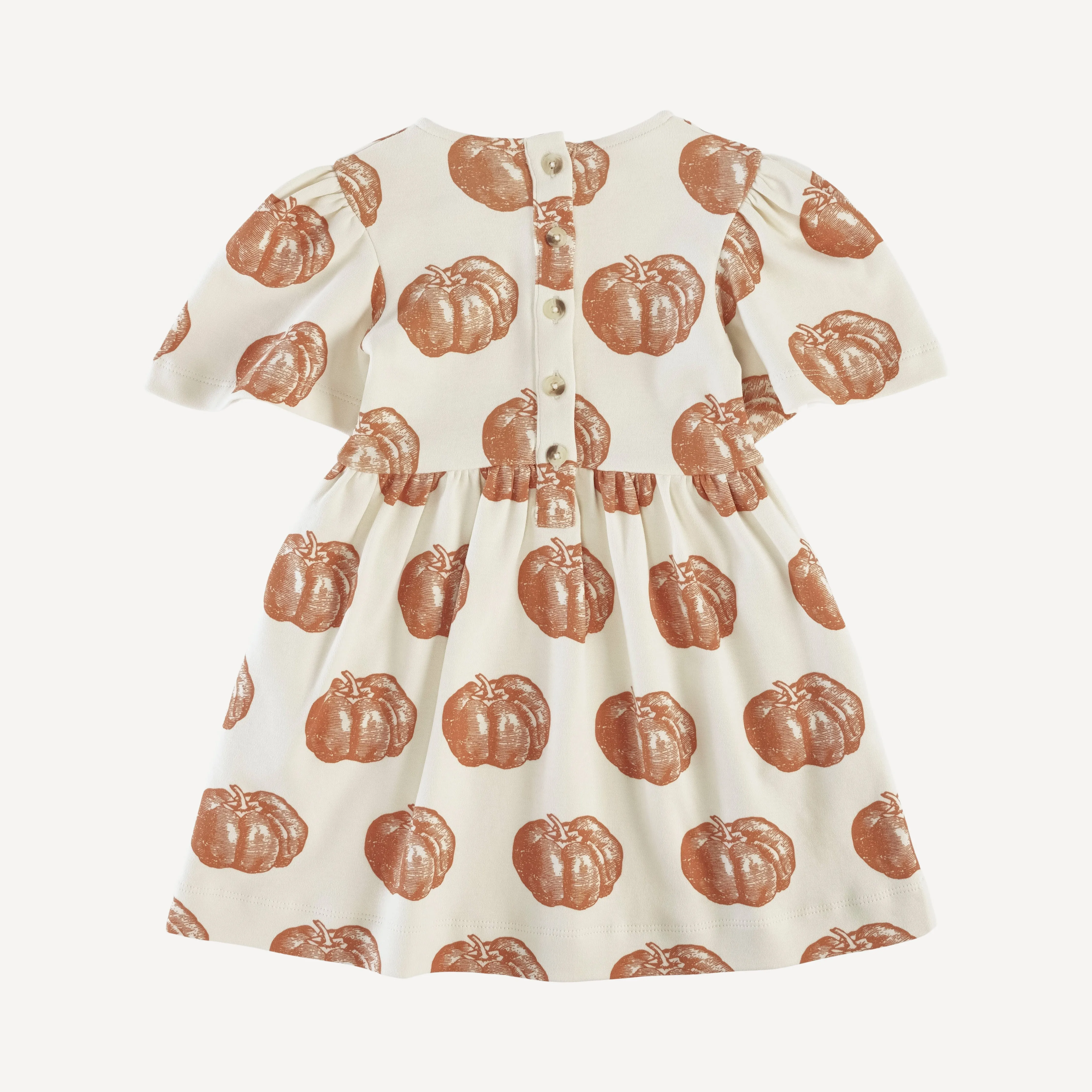 bell sleeve dress | harvest pumpkin | organic cotton interlock