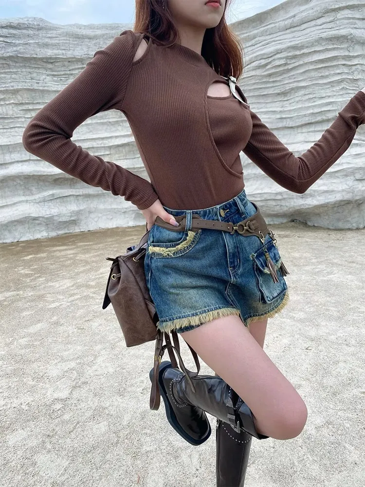 Belt Nichi Cut Fake-Layered Knit【s0000004012】