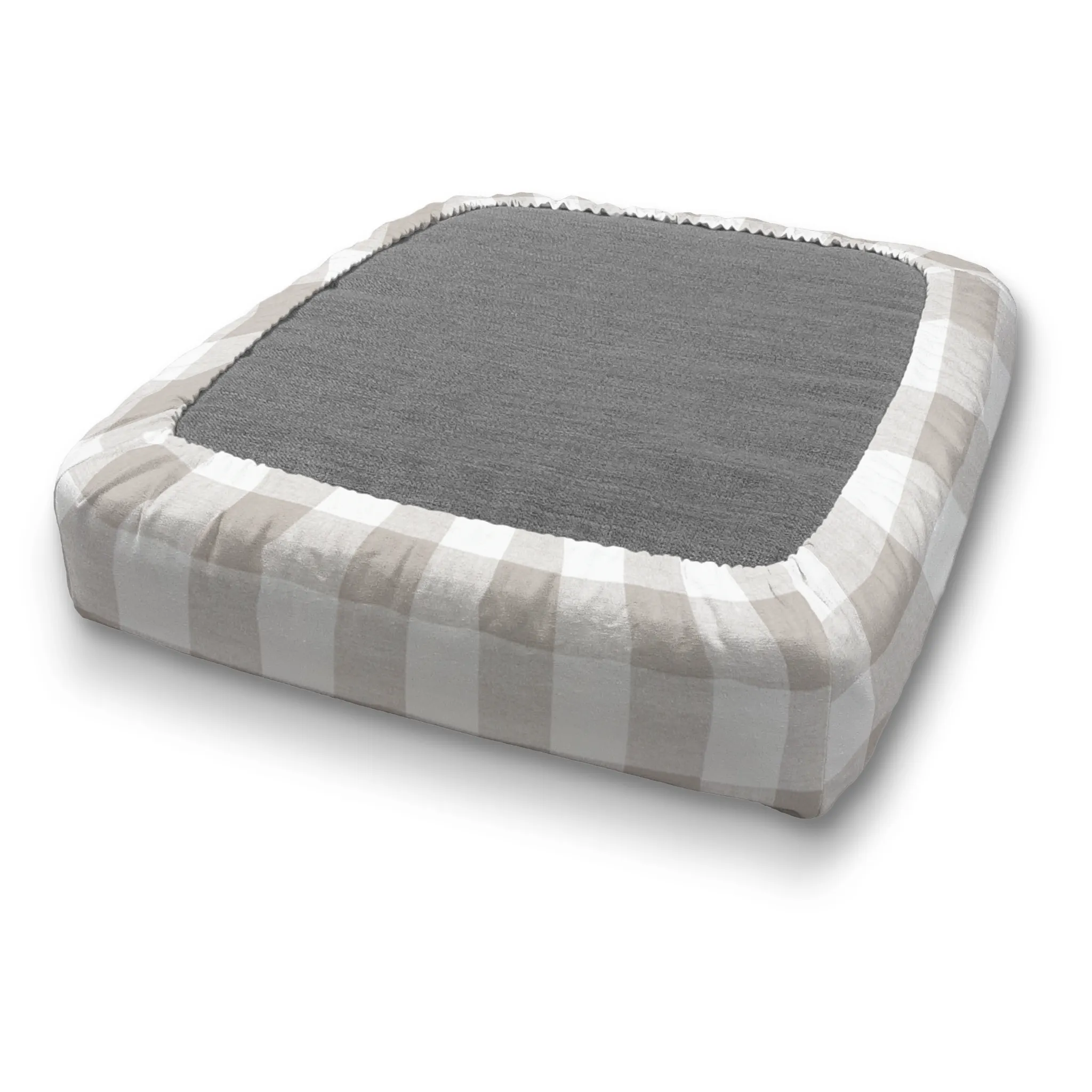 Bench Seat Custom Elastic Fitted & Protective Cushion Cover - Cotton Buffalo Plaid
