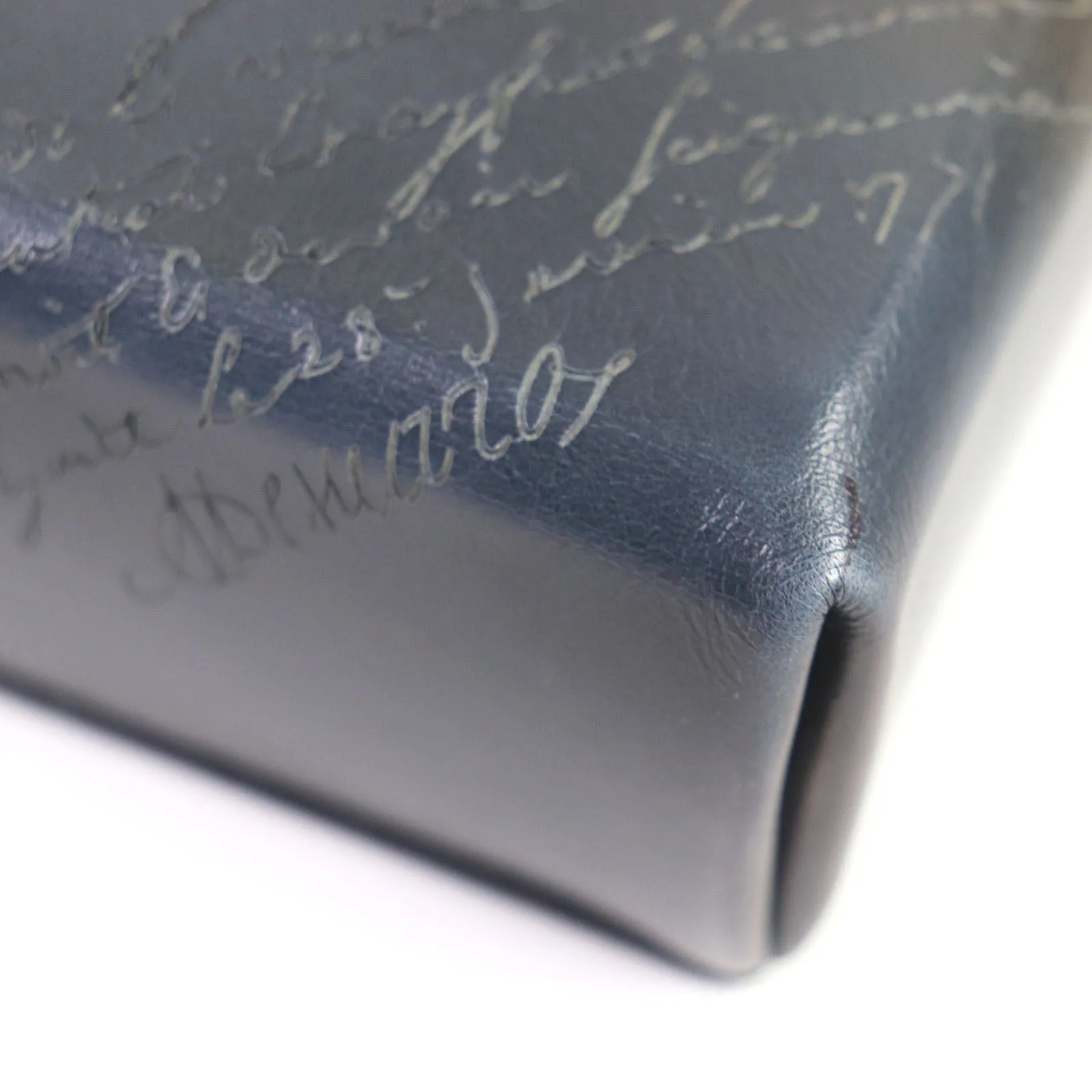 Berluti Scritto Calligraphy Leather Messenger Bag