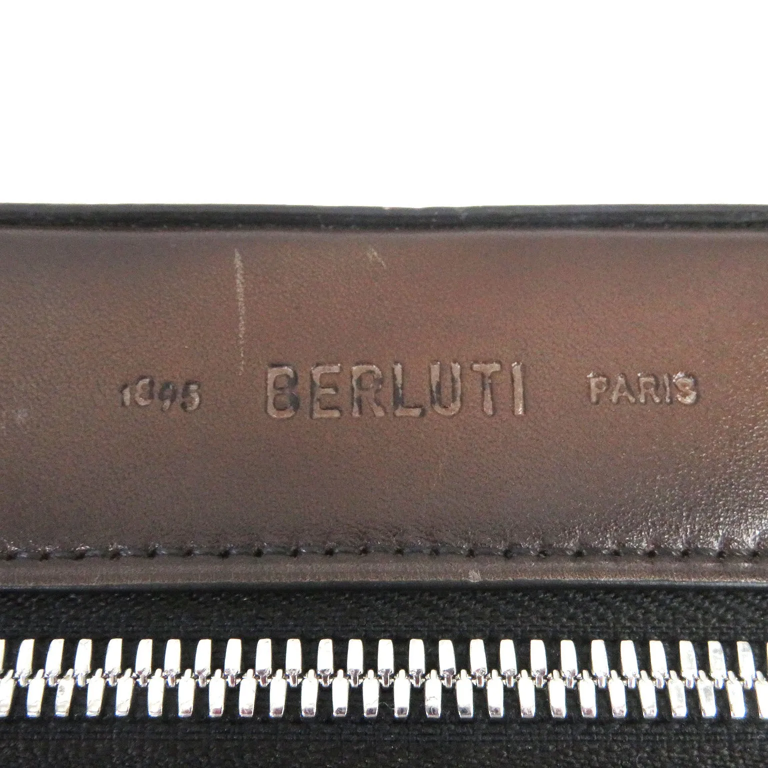 Berluti Scritto Calligraphy Leather Messenger Bag