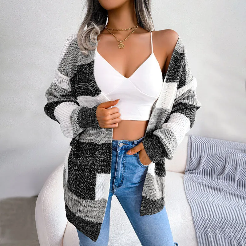 BerryBetty - Casual Striped Cardigan