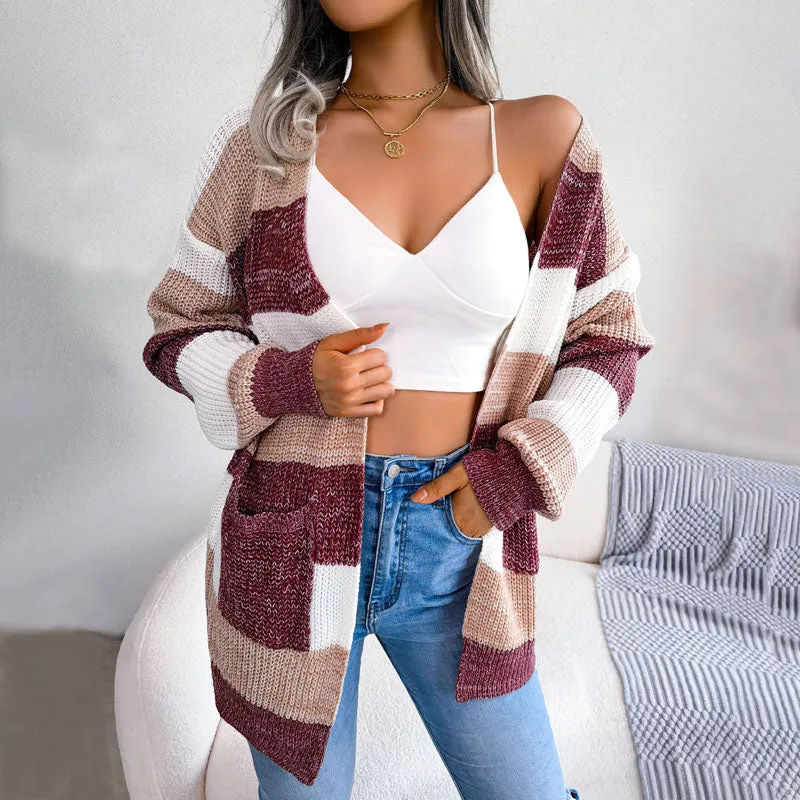 BerryBetty - Casual Striped Cardigan