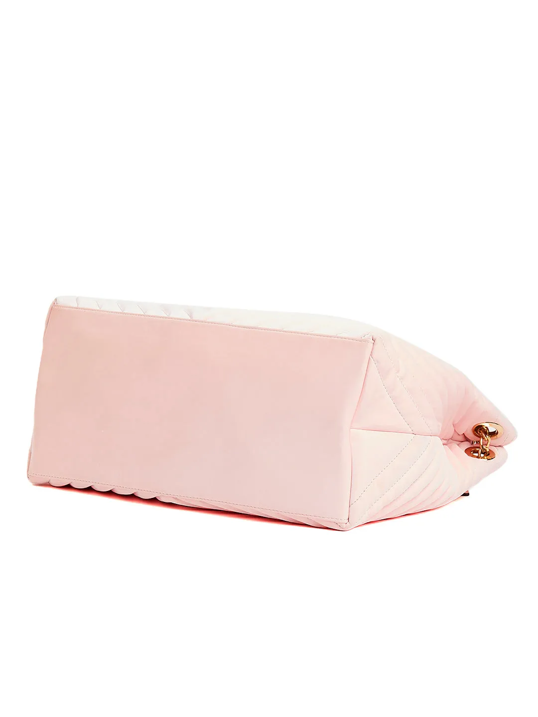 Berrylush Women Solid Pink Quilted Regular Tote Bag