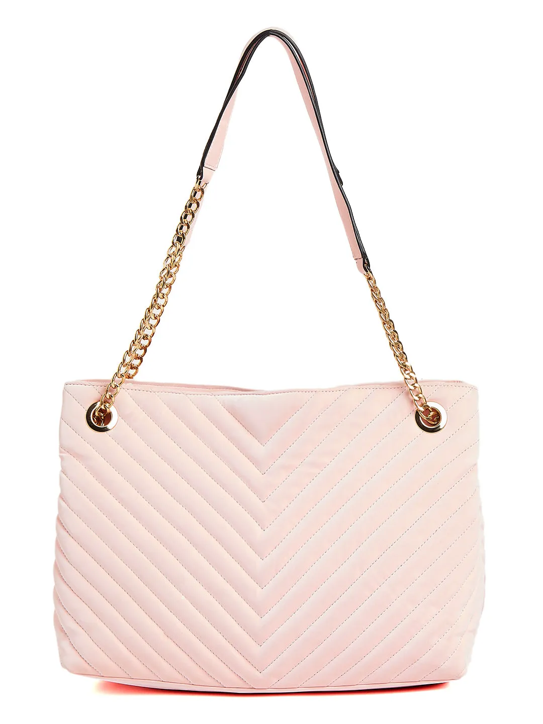 Berrylush Women Solid Pink Quilted Regular Tote Bag