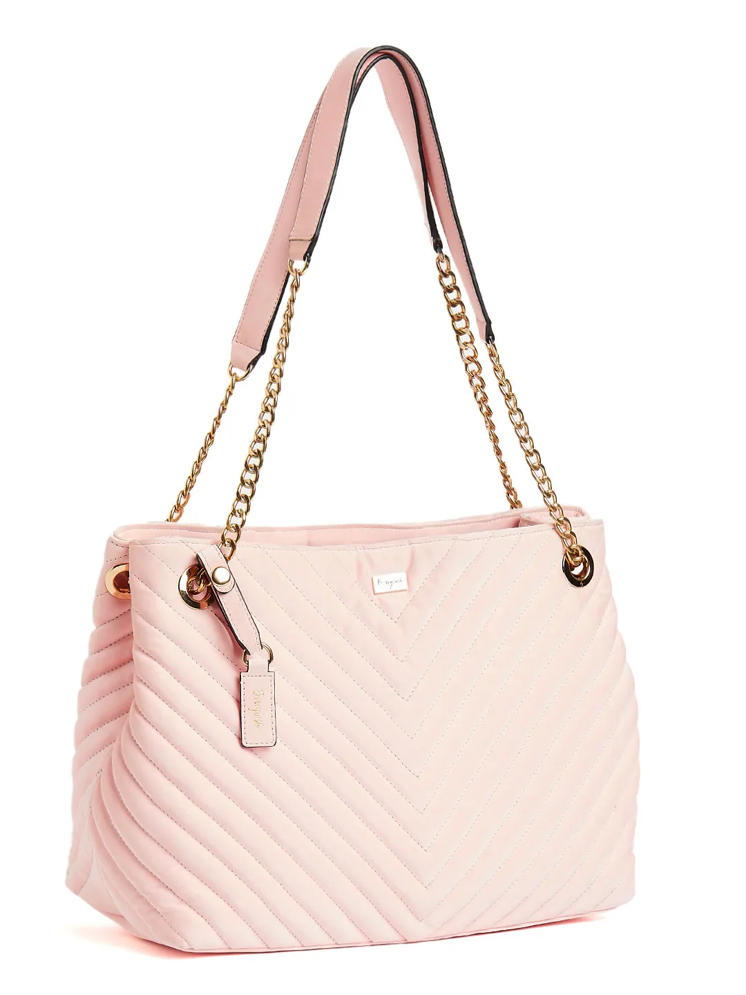 Berrylush Women Solid Pink Quilted Regular Tote Bag