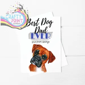Best Dog Dad Ever Boxer A5 Card & Envelope