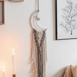 beTWENTYS - Moon Macrame Dream Catcher Wall Hanging