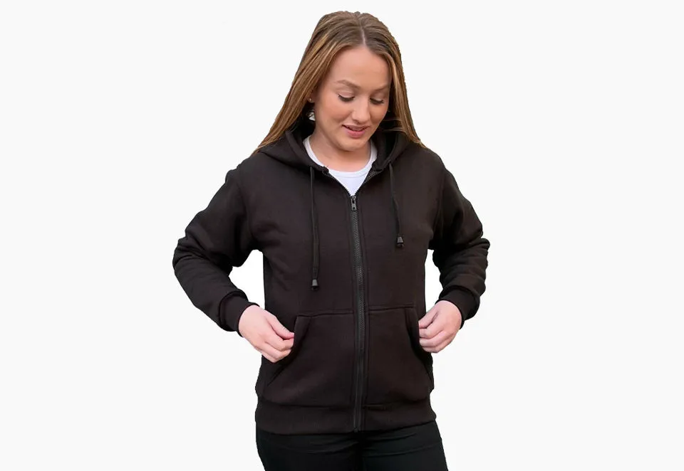 BGA Alpha Lady Protective Motorcycle Hoodie Black