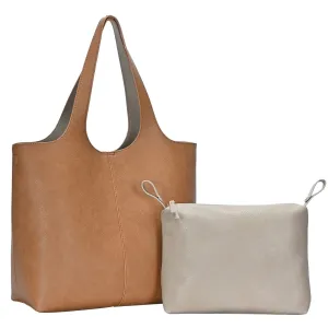 BGW81617 Monogrammable Modern Shoulder Tote w/ Removable Pouch