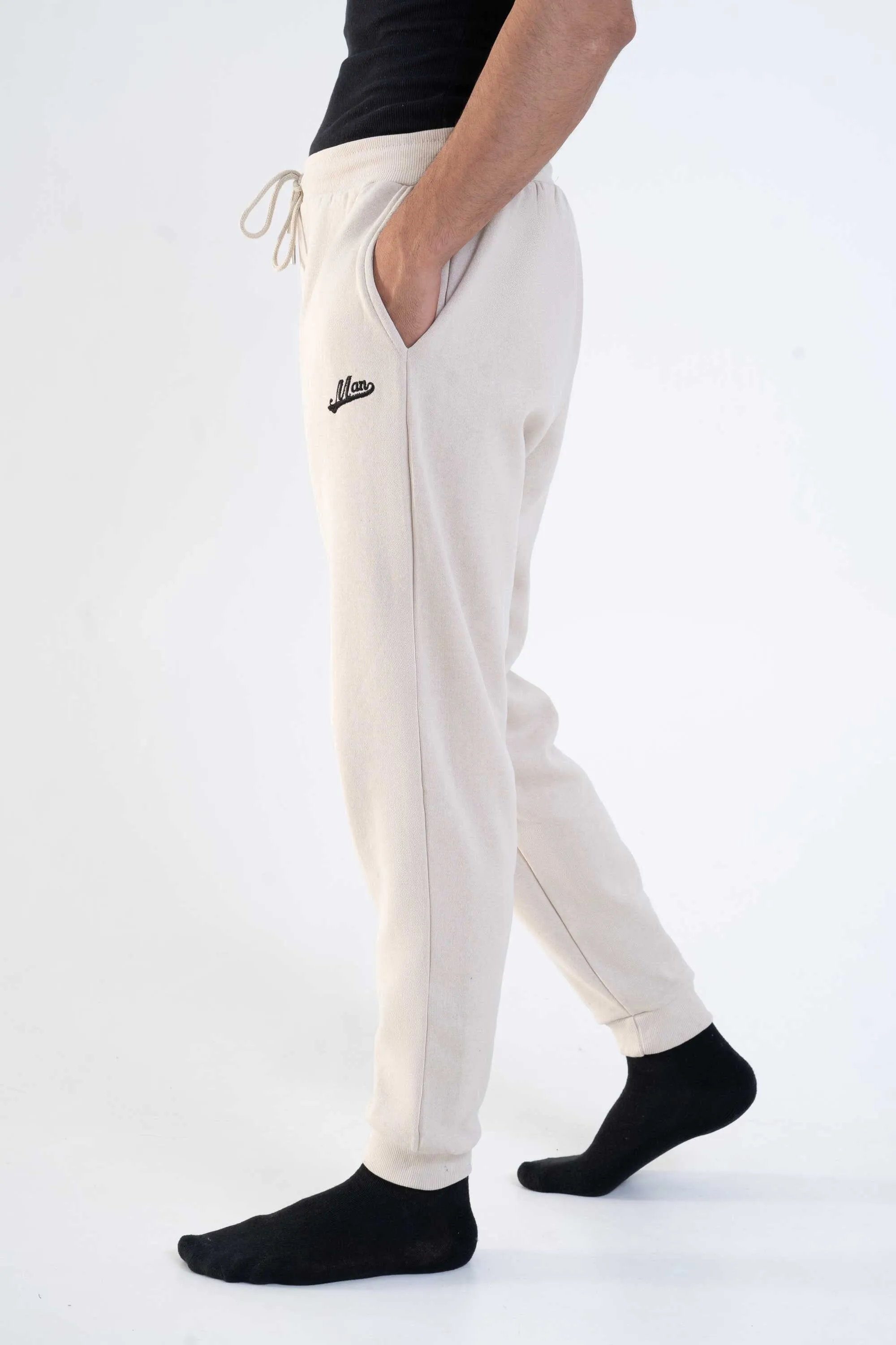 BHM Men's Embroidered Fleece Jogger Pants