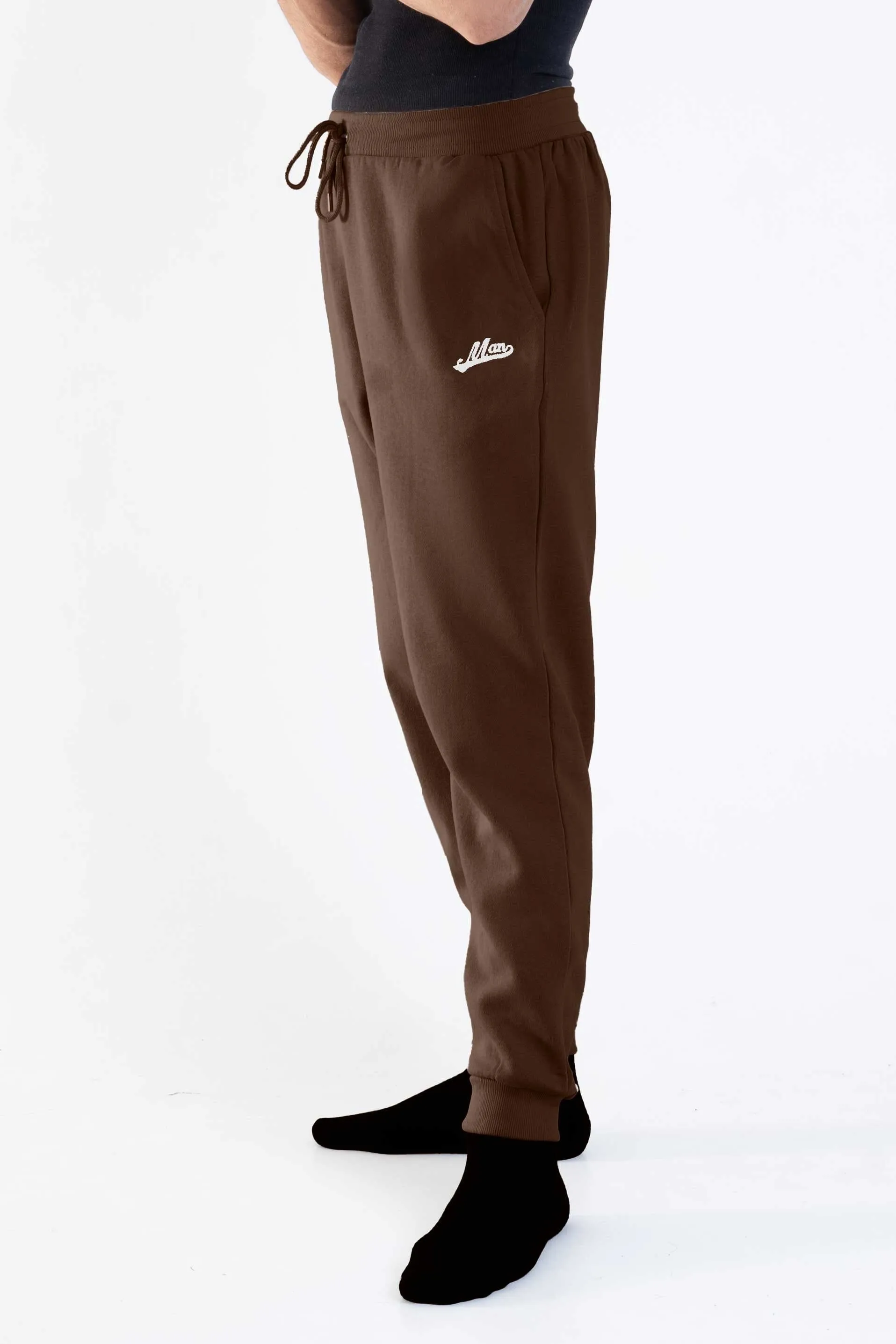 BHM Men's Embroidered Fleece Jogger Pants
