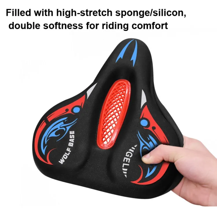 Bicycle Seat Cover Thickened Silicone Shock-absorbing Saddle Cover(Black)