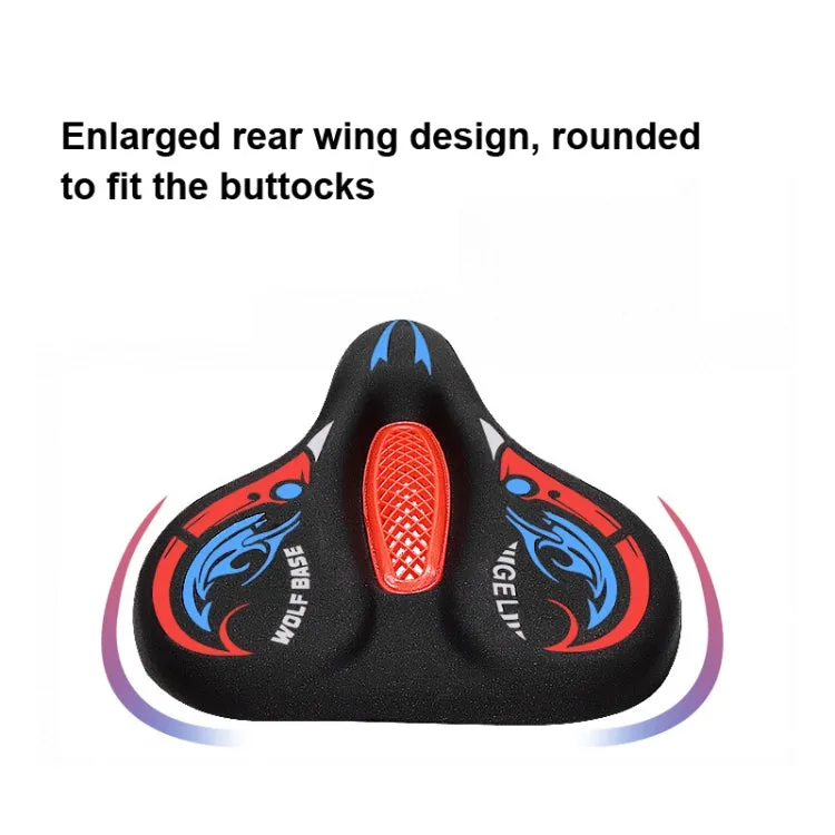 Bicycle Seat Cover Thickened Silicone Shock-absorbing Saddle Cover(Black)